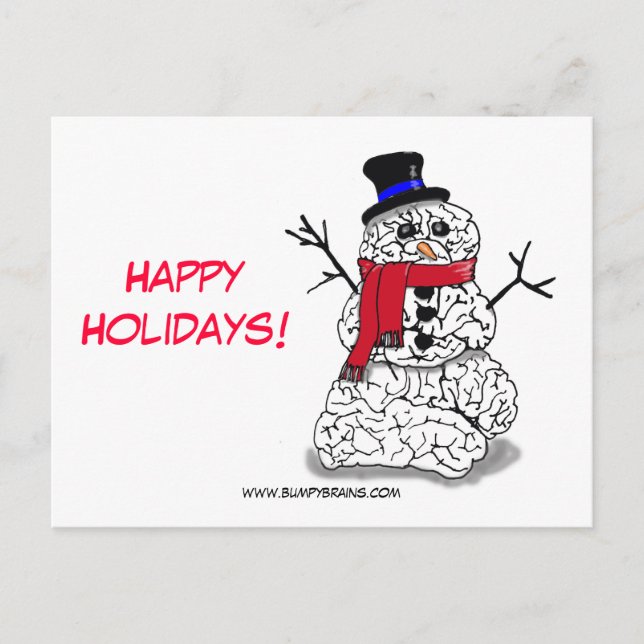 Happy Holidays from Snowbrain Holiday Postcard (Front)