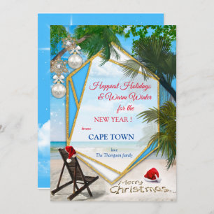 Happy Holidays from Sunny Cape Town Invitation