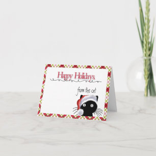 Happy Holidays From the Cat Holiday Card