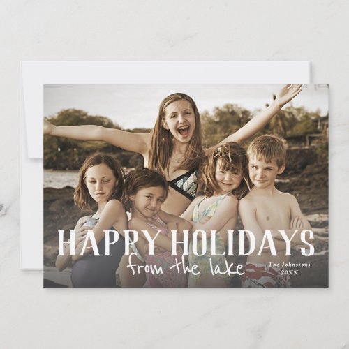 Happy Holidays from the lake location photo  Card