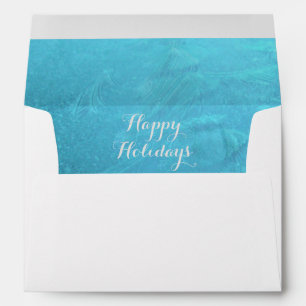 Happy Holidays Frozen Frost Christmas Typography Envelope