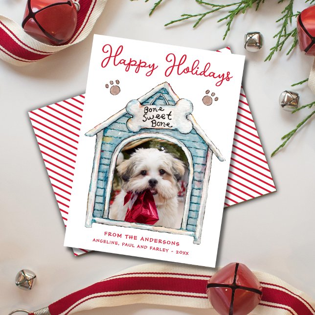 Happy Holidays Fun Pet Photo Holiday Card (Creator Uploaded)