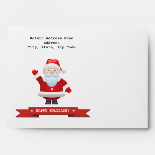 Happy Holidays   Funny Santa Claus Christmas  Envelope