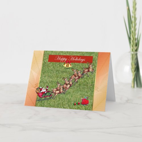 Happy Holidays gardener lawn care landscape Holiday Card