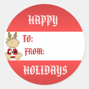 Happy Holidays Gift Tag .