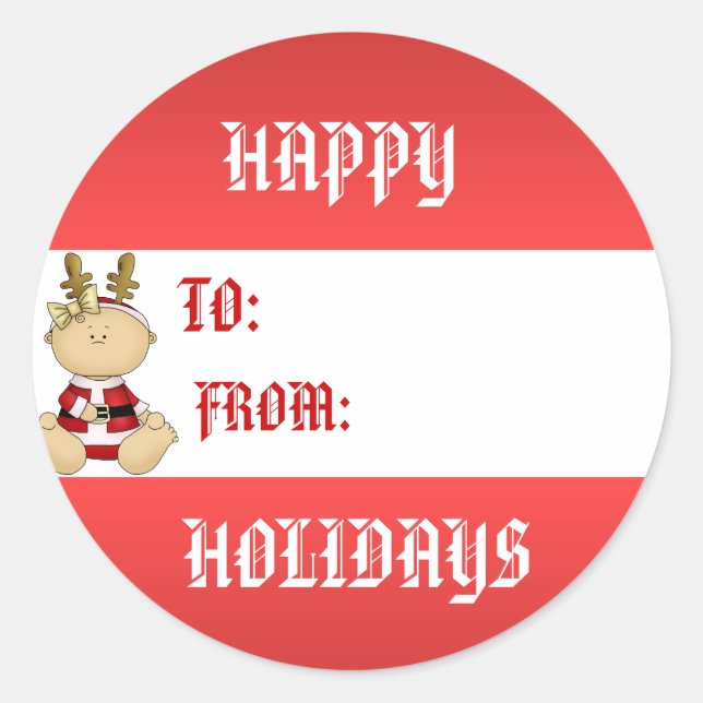 Happy Holidays Gift Tag . (Front)