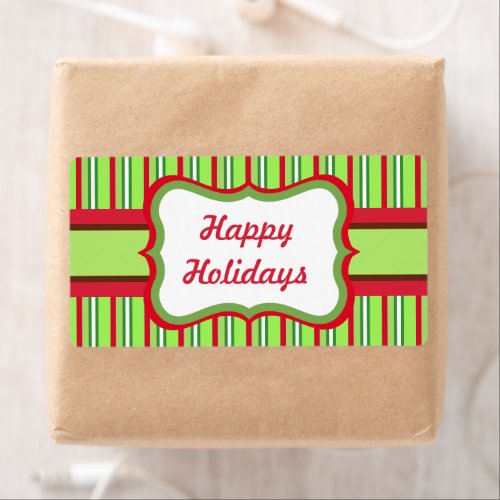 Happy Holidays Gift Tag Labels