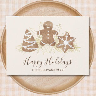 Happy Holidays Gingerbread Holiday Card