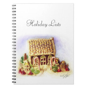 Happy Holidays Gingerbread House Notebook