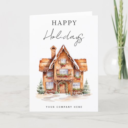 Happy Holidays Gingerbread House Real Estate Holiday Card