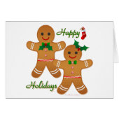 Happy Holidays Gingerbread Man Boy Girl (Front Horizontal)