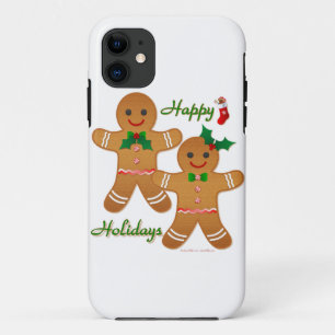 Happy Holidays Gingerbread Man Boy Girl iPhone 11 Case