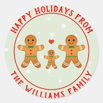 Happy Holidays! Gingerbread Man Christmas