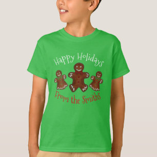 Happy Holidays Gingerbread Man Christmas Cookies T-Shirt