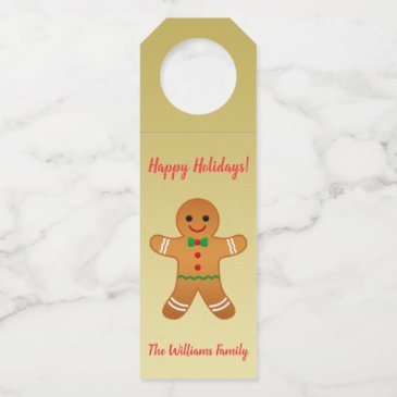 Happy Holidays! | Gingerbread Man Gold Christmas