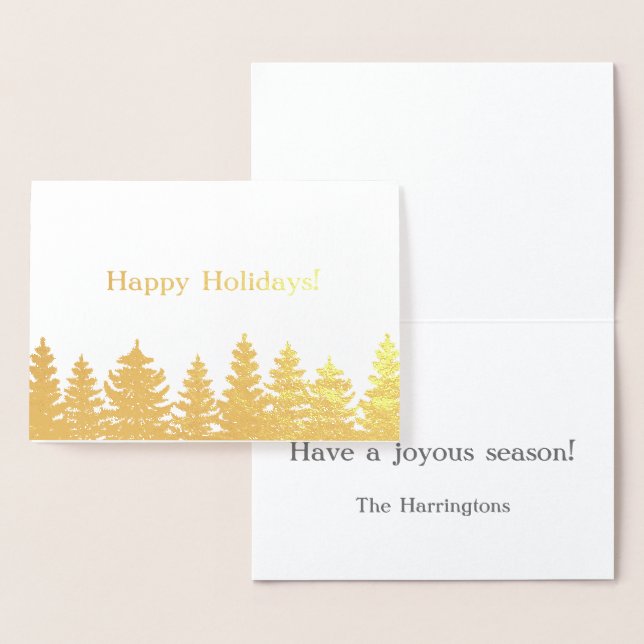 Happy Holidays! | Gold Foil | You Customize Card (Display)