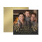 Happy Holidays Gold Holly Photo Flat Card