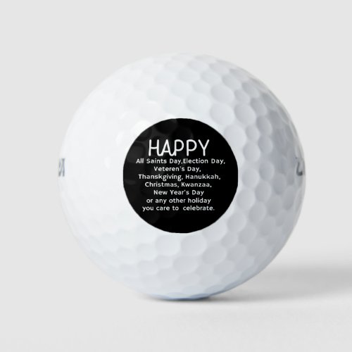 Happy Holidays Golf Balls