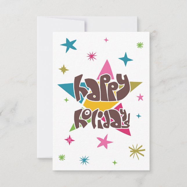 Happy holidays greetings. card (Front)