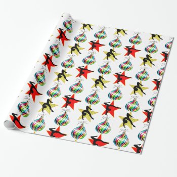 Happy Holidays Gymnastics Christmas Gifts Wrapping Paper by MySportsStar at Zazzle