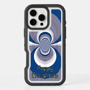 Happy Holidays Half Blue iPhone 16 Pro Max Case