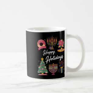 Happy Holidays Hanukkah Feliz Navidad Christmas Kw Coffee Mug