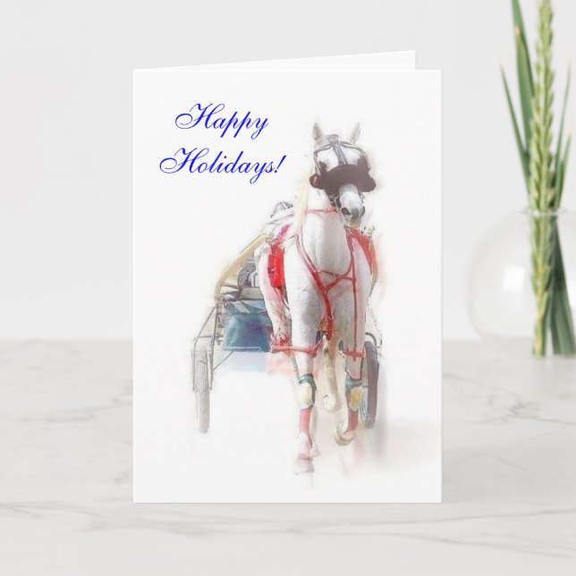 Happy Holidays Harness Racing Card (Front)