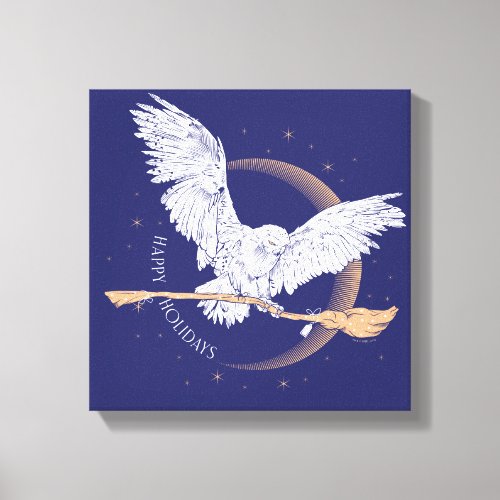 Happy Holidays Hedwig Delivery Canvas Print