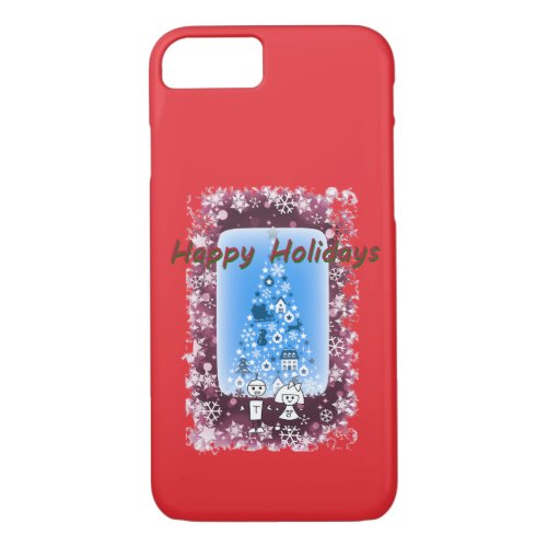 Happy Holidays HKo and TRobot by Hidemi Woods iPhone 87 Case