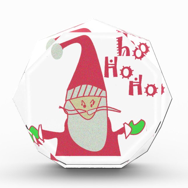 Happy Holidays Ho Ho Ho Merry Christmas Acrylic Award (Front)