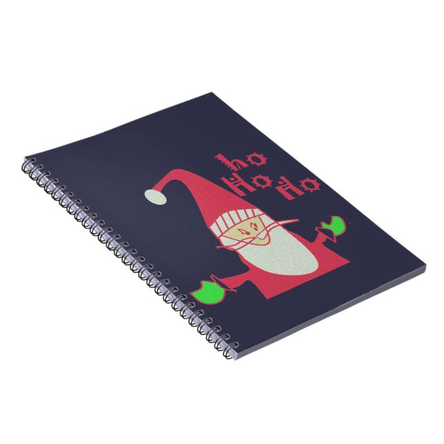Happy Holidays Ho Ho Ho Merry Christmas Notebook (Right Side)