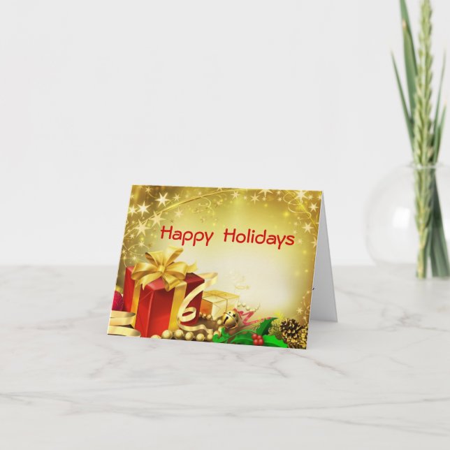 Happy  Holidays Holiday Card (Front)