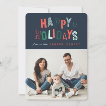 Happy Holidays Holiday Card by Stacy_Cooke_Art at Zazzle