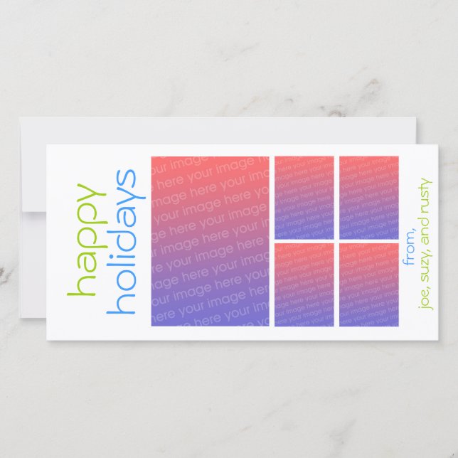 happy holidays holiday card (Front)