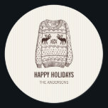 Happy Holidays Holiday Essentials Sticker<br><div class="desc">Personalize the custom text above. You can find additional coordinating items in our "Winter Holiday Essentials" collection.</div>