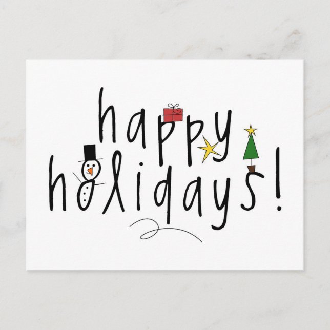 Happy Holidays Holiday Postcard (Front)