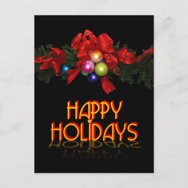 Happy Holidays Holiday Postcard (Front)
