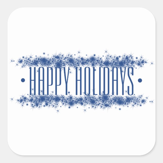 "Happy Holidays" holiday sticker (Front)
