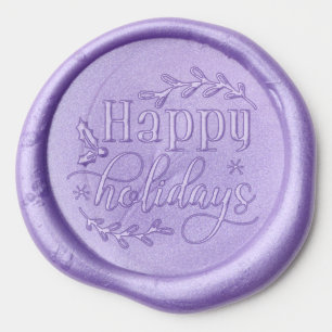 Happy Holidays Holiday Wax Seal Sticker