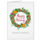 Happy Holidays | Holiday Wreath (Front)