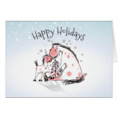 Happy Holidays Horse and Foal (Front Horizontal)