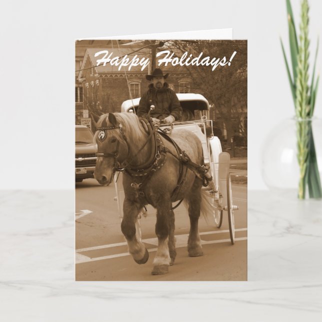 Happy Holidays Horse Card (Front)