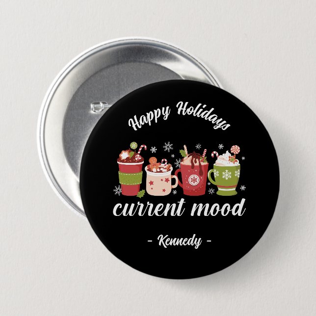 Happy Holidays - Hot Cocoa Button (Front & Back)