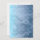 Happy Holidays Ice Blue Snowy Watercolor Photo Holiday Card (Back)
