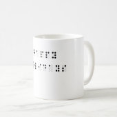 Happy Holidays in Braille Coffee Mug (Front Right)