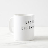 Happy Holidays in Braille Coffee Mug (Front Left)