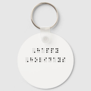 Happy Holidays in Braille Keychain