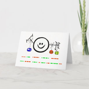 Happy Holidays in Morse Code Card + Happy Ham