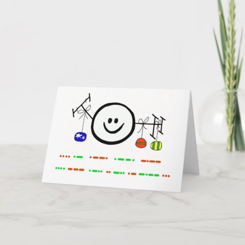 Happy Holidays in Morse Code Card  Happy Ham