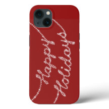 Happy Holidays in String Lights iPhone Case